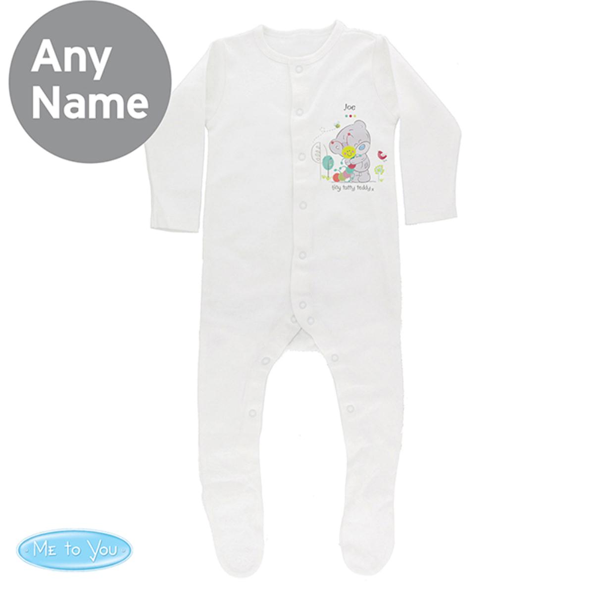 Personalised Tiny Tatty Teddy Cuddle Bug  Baby Grow 3-6 mths Extra Image 1